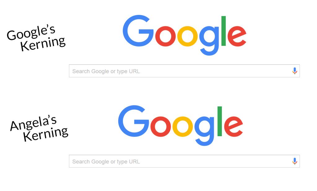 My and Google's Kerning Compared